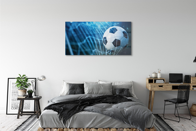 Obraz akrylowy Niebieskie tło bramka piłka