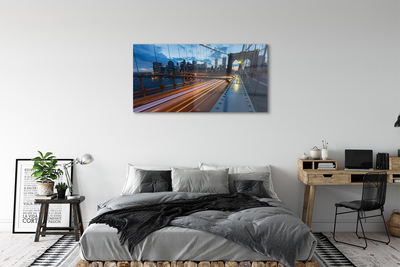 Obraz akrylowy Wieżowce most rzeka