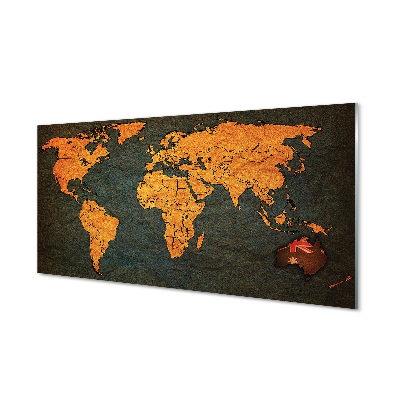 Obraz akrylowy Złota mapa