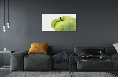 Obraz akrylowy Jabłko zielone krople wody