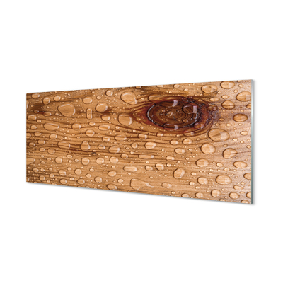 Obraz akrylowy Krople woda drewno