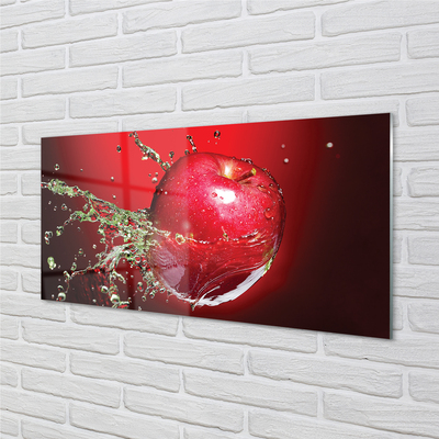 Obraz akrylowy Jabłko krople wody