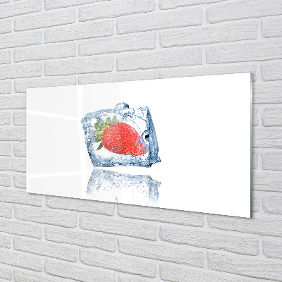 Obraz akrylowy Kostka lodu truskawka