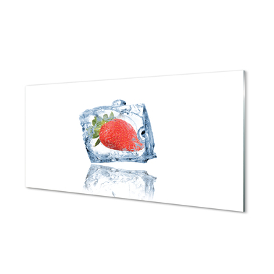 Obraz akrylowy Kostka lodu truskawka