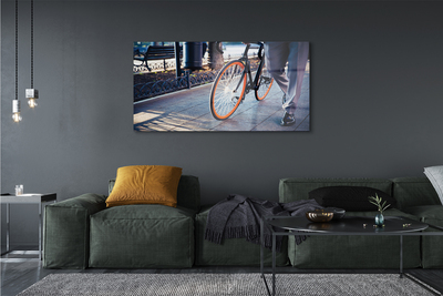 Obraz akrylowy Rower nogi miasto