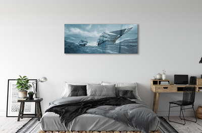 Obraz akrylowy Sztorm statek niebo morze