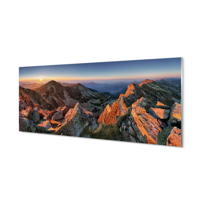 Obraz akrylowy Góry zachód słońca