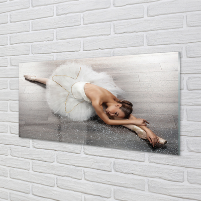 Obraz akrylowy Kobieta biała sukienka baletnica
