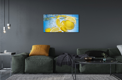 Obraz akrylowy Cytryny w wodzie