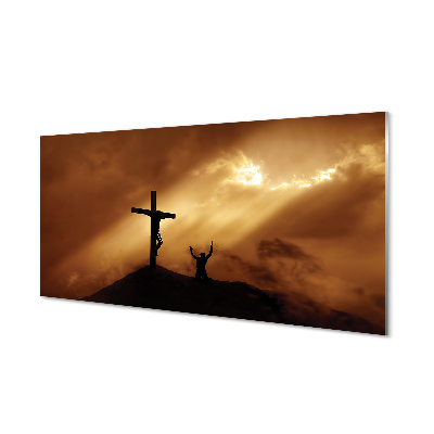 Obraz akrylowy Światło Jezus krzyż
