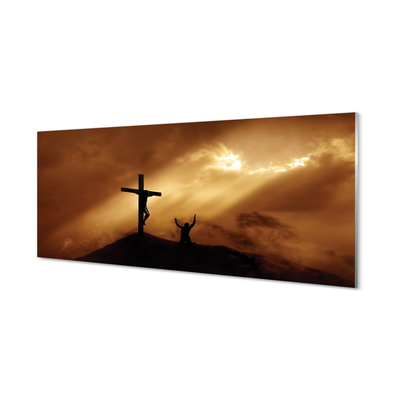 Obraz akrylowy Światło Jezus krzyż
