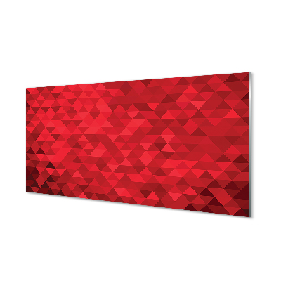 Obraz akrylowy Czerwony wzór trójkątów