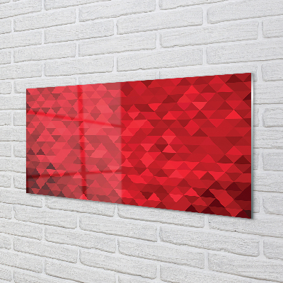 Obraz akrylowy Czerwony wzór trójkątów