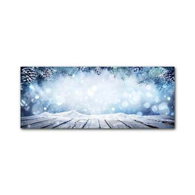 Obraz Akrylowy Zima Śnieg Choinka Święta