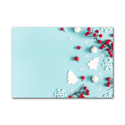 Obraz Akrylowy Płatki Śniegu Ozdoby Święta