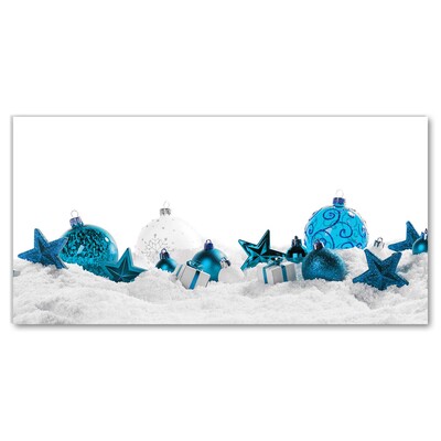 Obraz Akrylowy Bombki Święta Ozdoby Śnieg