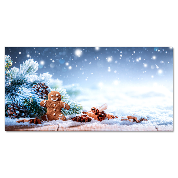 Obraz Akrylowy Święta Piernik Śnieg Choinka