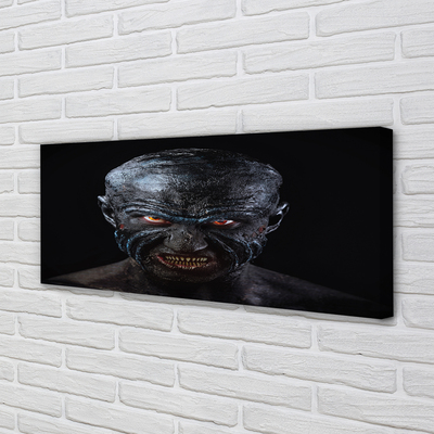 Duży obraz na płótnie Straszna Postać o Czerwonych Oczach