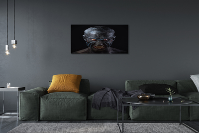 Duży obraz na płótnie Straszna Postać o Czerwonych Oczach