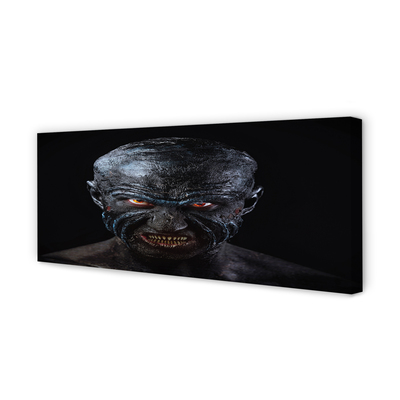 Duży obraz na płótnie Straszna Postać o Czerwonych Oczach