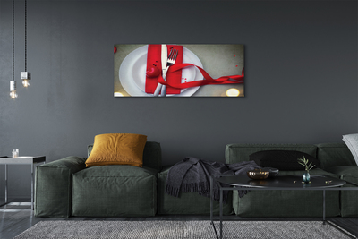 Duży obraz na płótnie Romantyczna Kolacja przy Świecach