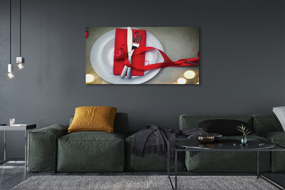 Duży obraz na płótnie Romantyczna Kolacja przy Świecach