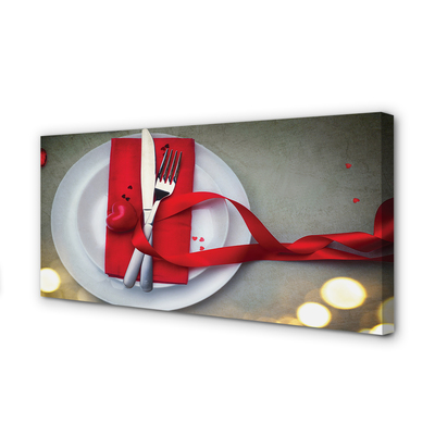 Duży obraz na płótnie Romantyczna Kolacja przy Świecach