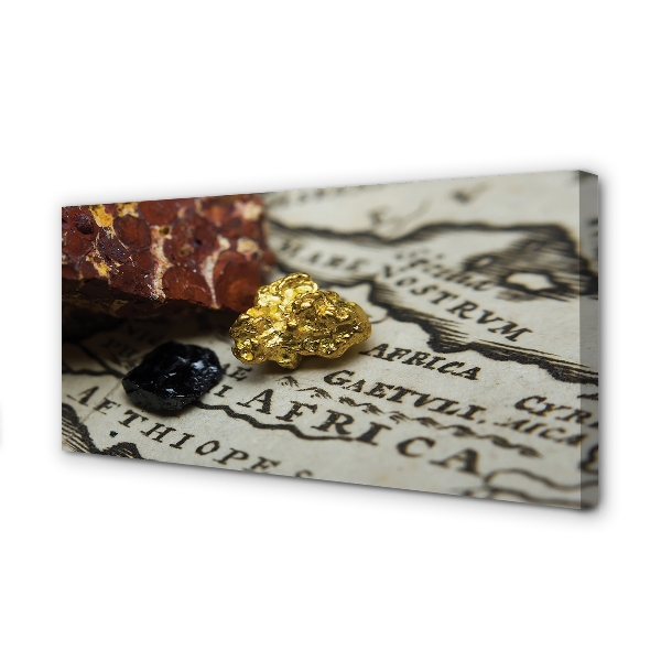 Obraz na płótnie Złota Mapa