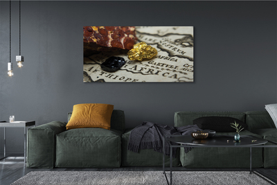 Obraz na płótnie Złota Mapa