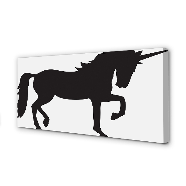 Obraz drukowany na płótnie Mistyczny Czarny Jednorożec