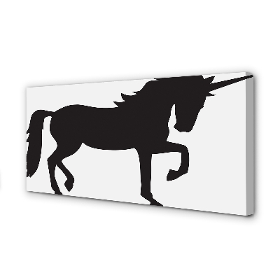 Obraz drukowany na płótnie Mistyczny Czarny Jednorożec