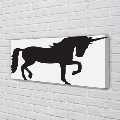 Obraz drukowany na płótnie Mistyczny Czarny Jednorożec