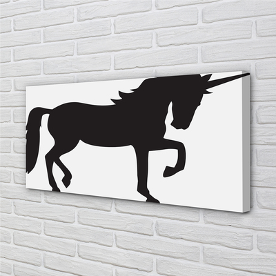 Obraz drukowany na płótnie Mistyczny Czarny Jednorożec