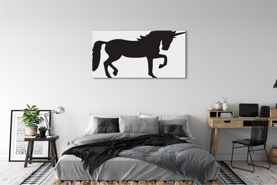 Obraz drukowany na płótnie Mistyczny Czarny Jednorożec