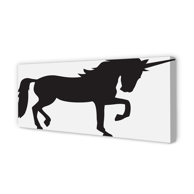 Obraz drukowany na płótnie Mistyczny Czarny Jednorożec