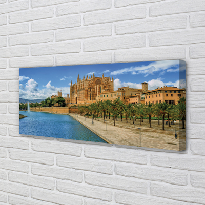 Obraz na płótnie Gotycka Katedra w Otoczeniu Palm