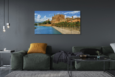 Obraz na płótnie Gotycka Katedra w Otoczeniu Palm