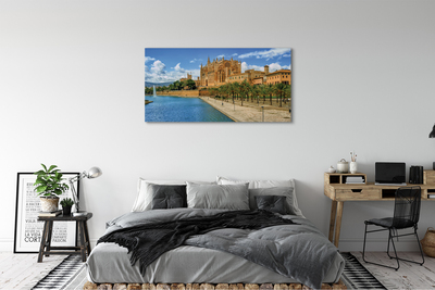 Obraz na płótnie Gotycka Katedra w Otoczeniu Palm