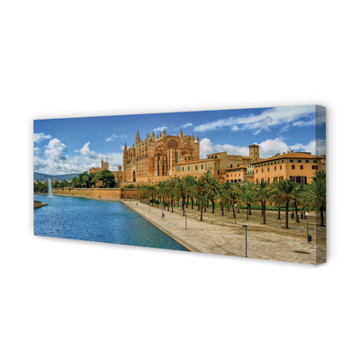 Obraz na płótnie Gotycka Katedra w Otoczeniu Palm