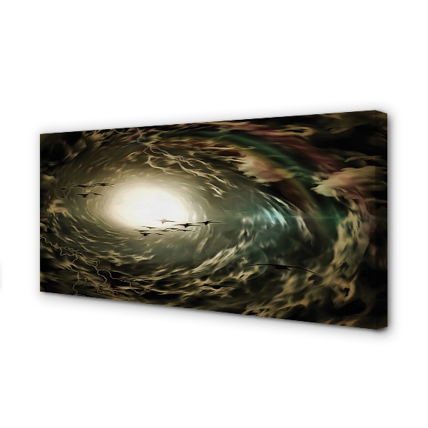 Obraz na płótnie Ptaki na Tle Chmur