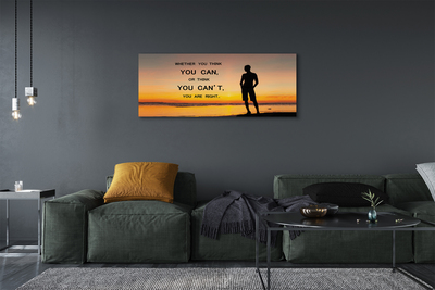 Zdjęcie na płótnie Napis na tle Morza