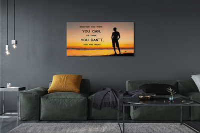 Zdjęcie na płótnie Napis na tle Morza