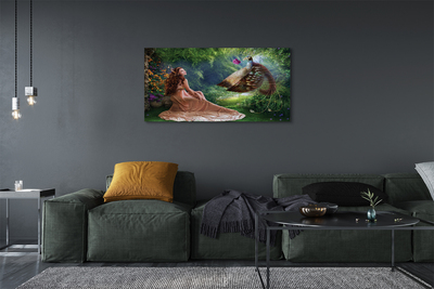 Obraz na płótnie Bażant kobieta las