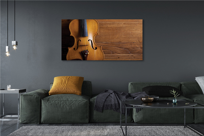 Fotoobraz na płótnie Skrzypce Na Rustykalnym Tle