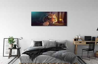 Obraz na płótnie Tygrys las człowiek