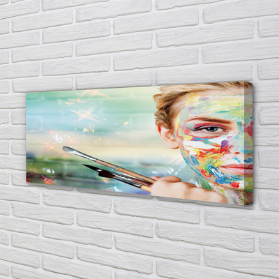 Obraz na płótnie Kobieta z Pędzlami