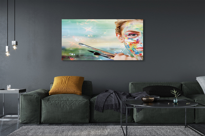 Obraz na płótnie Kobieta z Pędzlami