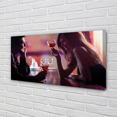 Duży obraz na płótnie Wspólny Toast nad Wodą