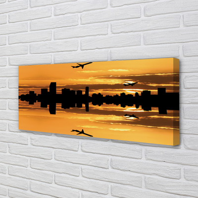 Duży obraz na płótnie Samoloty nad Słonecznym Miastem
