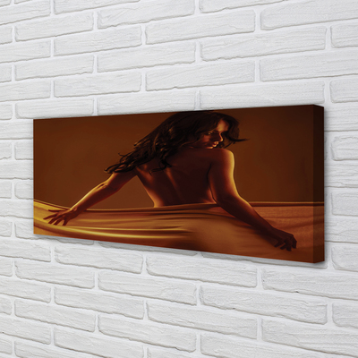 Obraz na płótnie Kobieta w Delikatnej Tkaninie